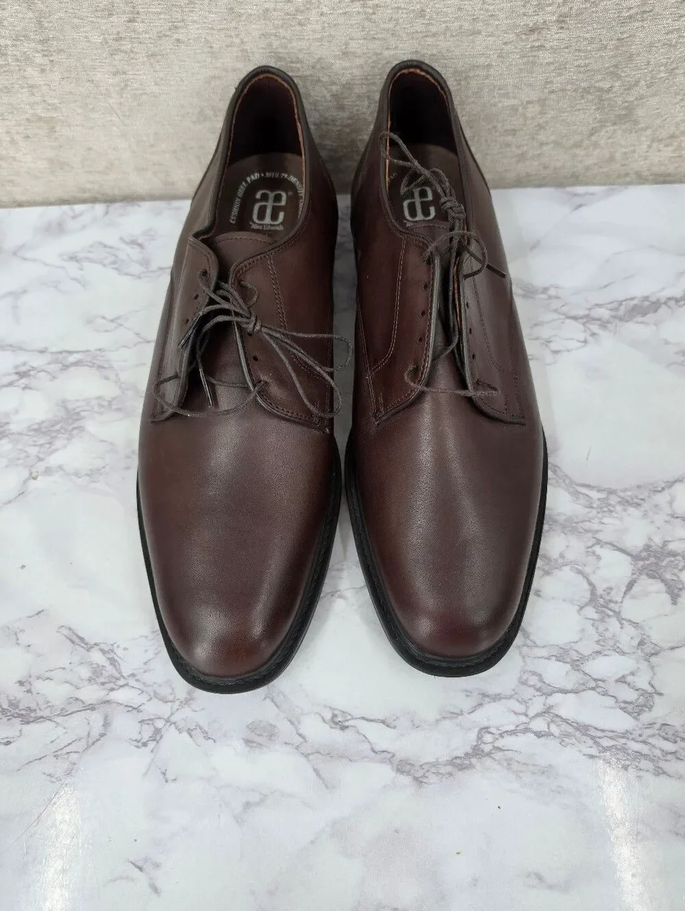 Allen Edmonds Oxford Men's Brown Leather Lace-Up Plain Toe Dress Shoes